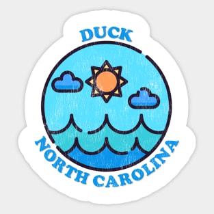 Duck, NC Summertime Vacationing Ocean Skyline Sticker